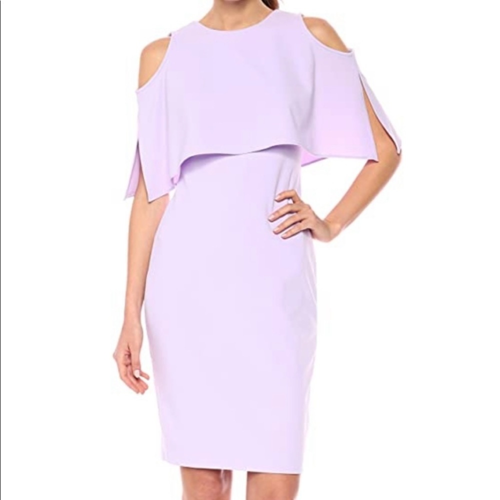 Calvin Klein Popover Cold Shoulder Midi Dress